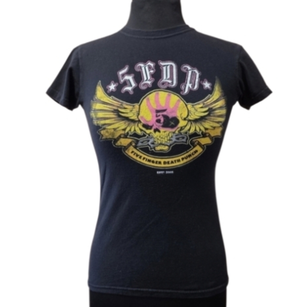 Five Finger Death Punch Tee M Metal Band Tour 2014 Merch Baby T-shirt Concert